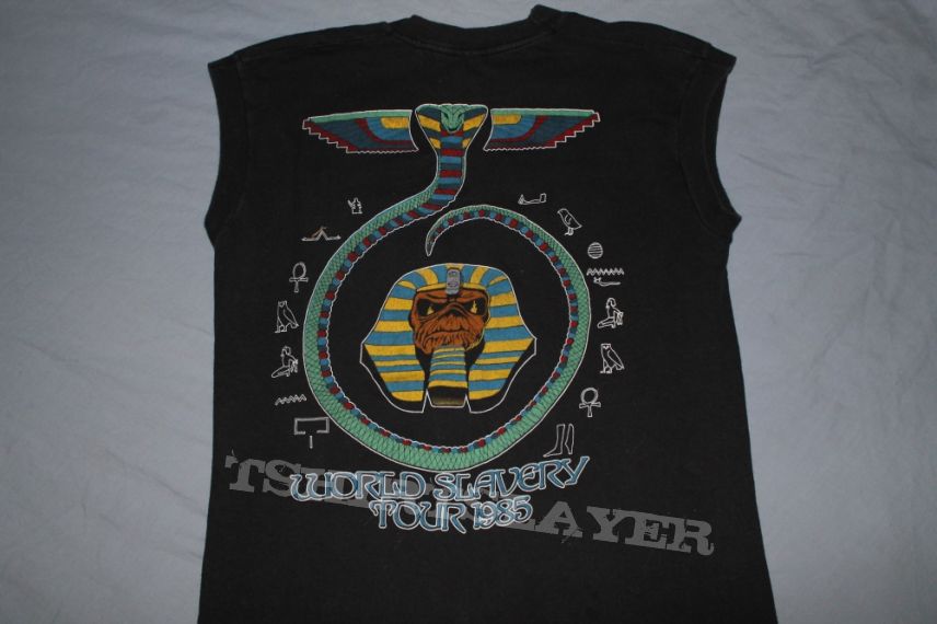 Iron Maiden US World Slavery Tour 1985 black muscle shirt