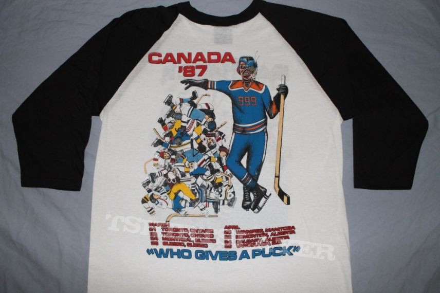 Iron Maiden Canada 87 black &amp; white jersey