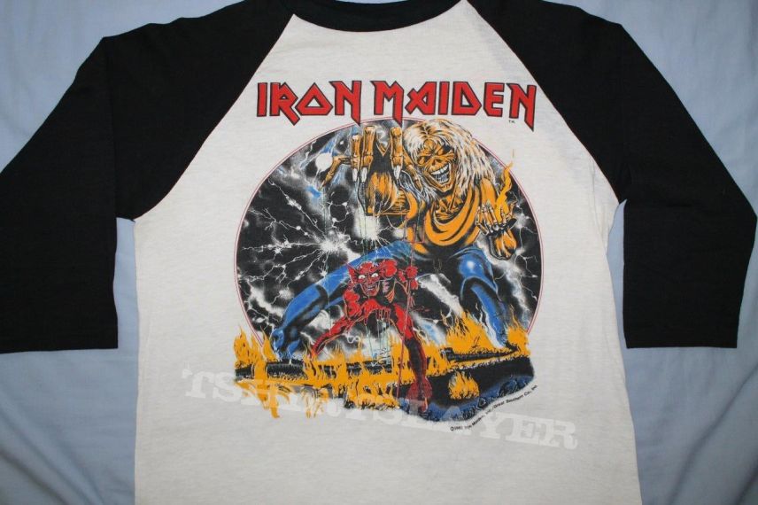 Iron Maiden US Number of the Beast black & white jersey | TShirtSlayer ...