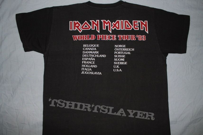 Iron Maiden Piece of Mind European Tour Shirt