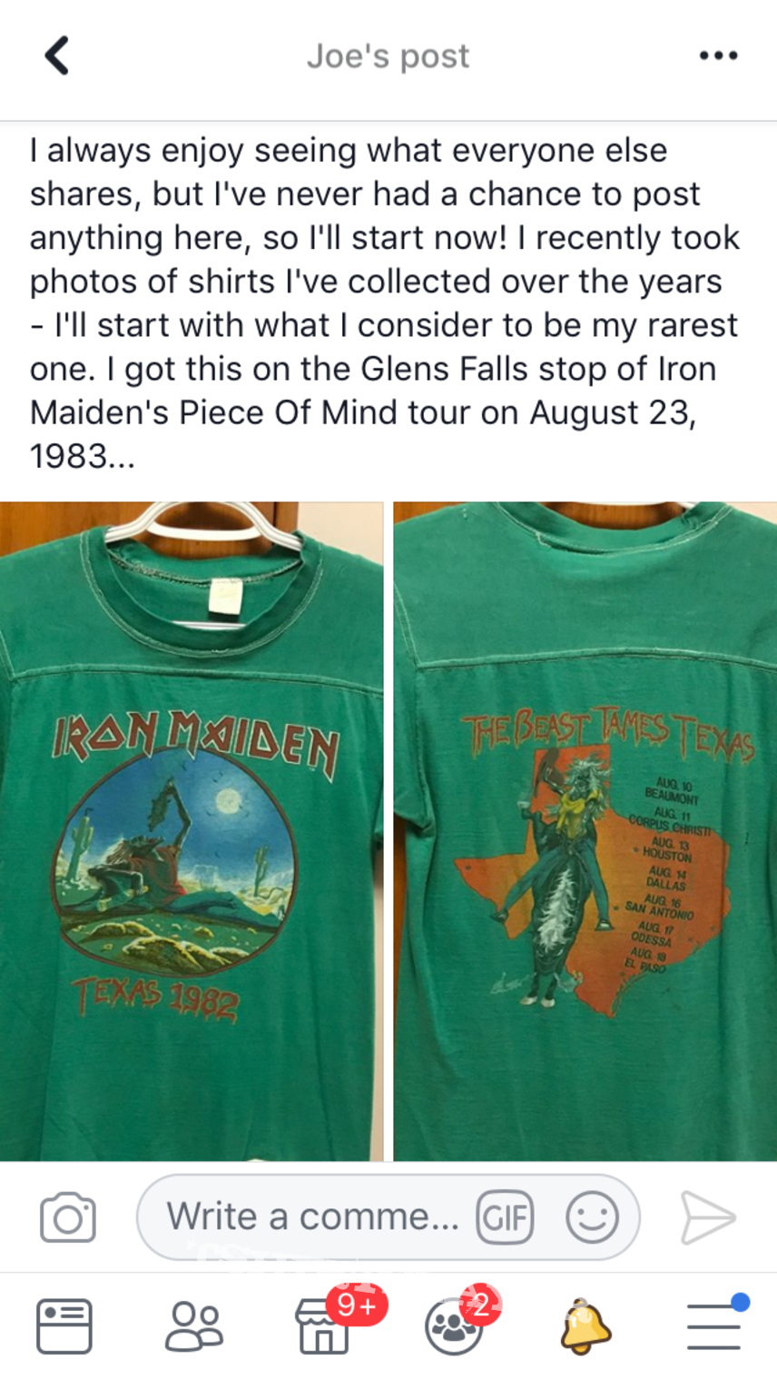 Iron Maiden Texas 82 Green rugby shirt