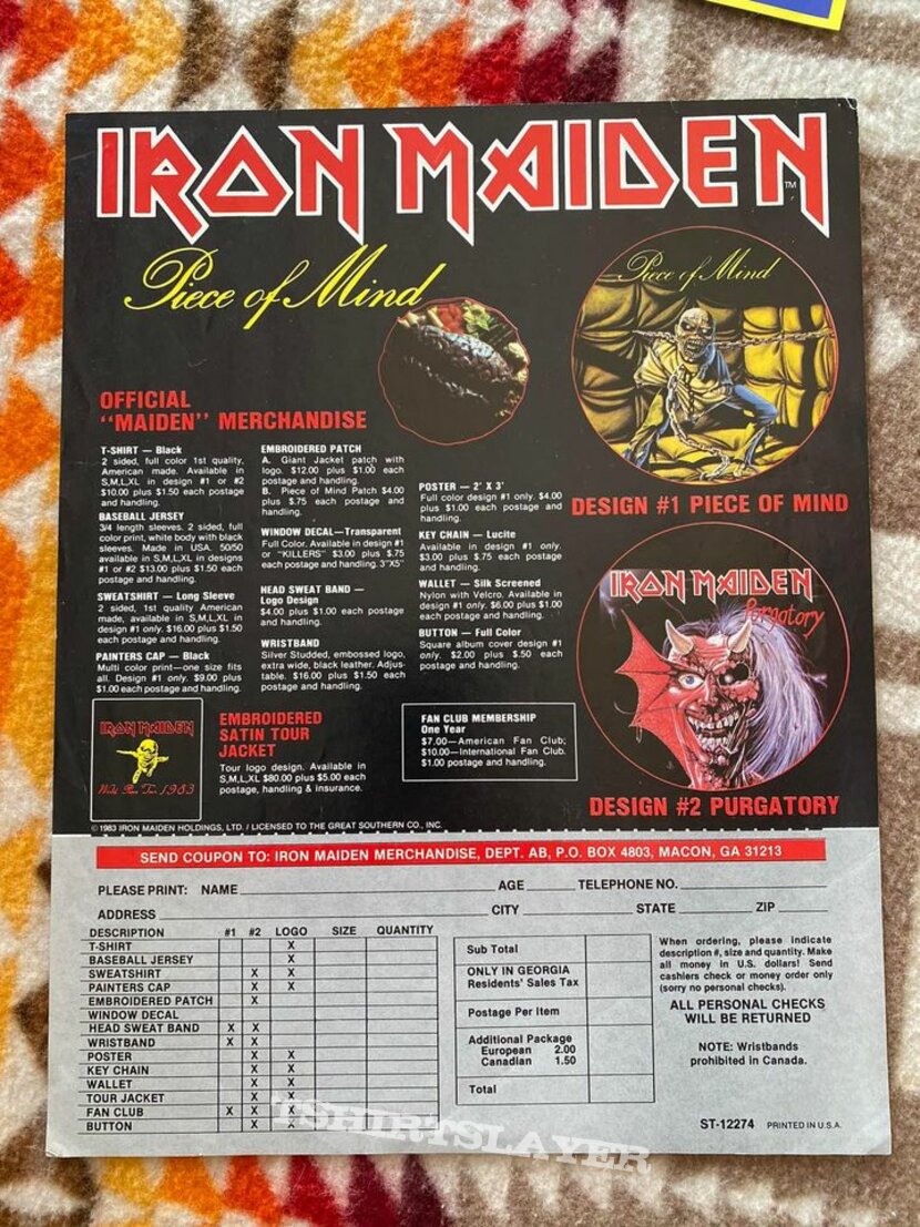 Iron Maiden Purgatory Alive in America black T 2
