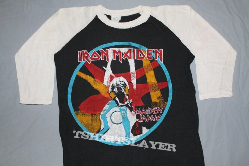 Iron Maiden Maiden Japan white & black jersey | TShirtSlayer TShirt and ...