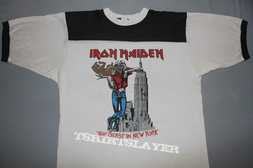 Iron Maiden Beast in New York 82 rugby T variant