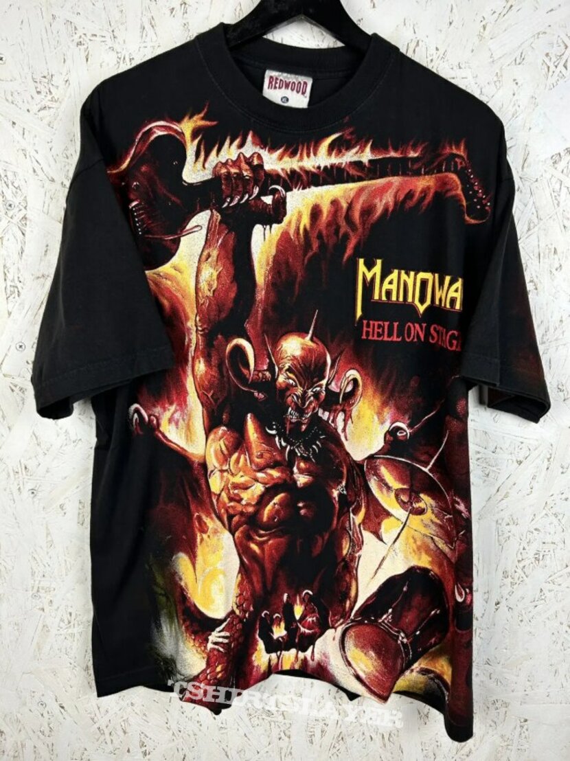 Manowar Hell On Stage 1998 AOP Metal T-Shirt