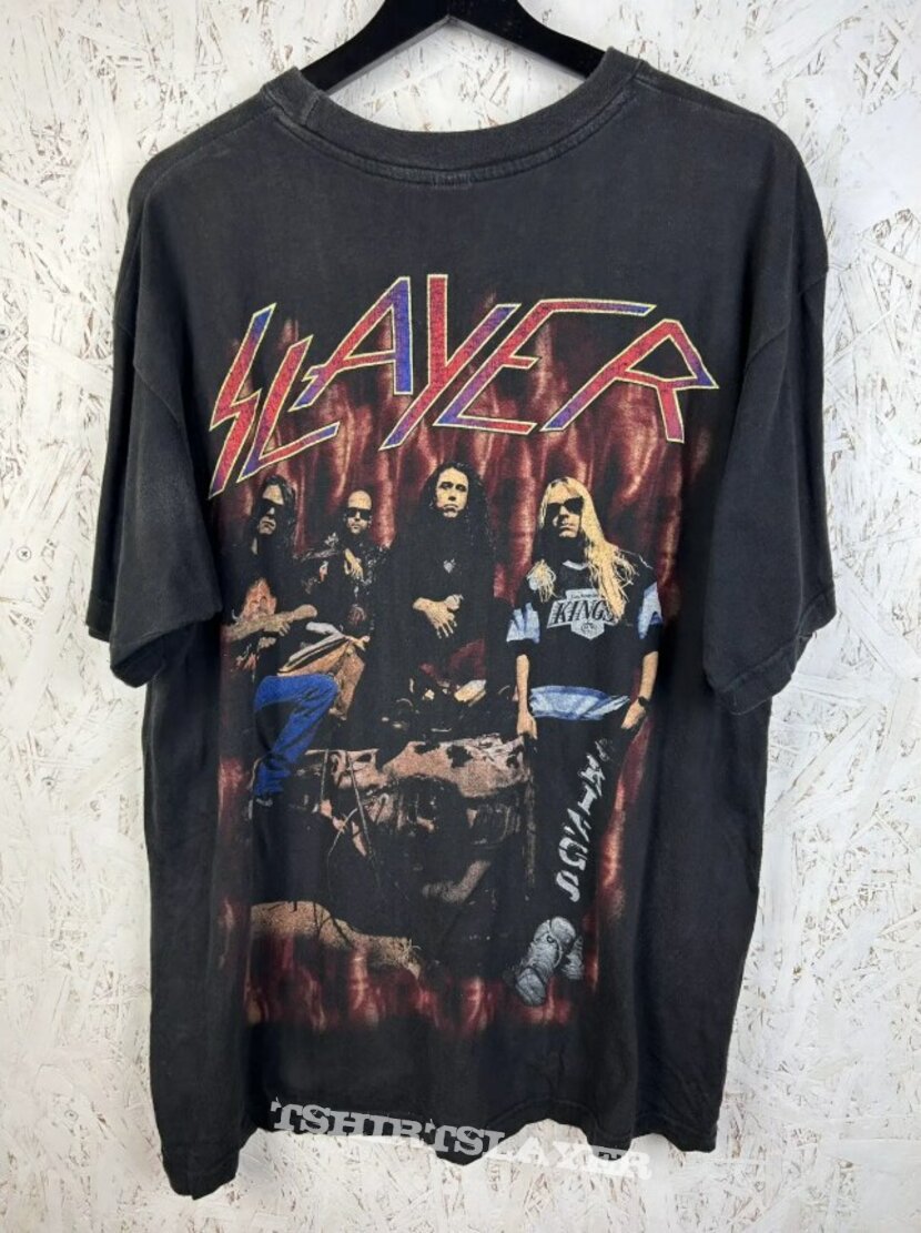 Vintage Slayer Divine Intervention Bootleg AOP Photo T-Shirt Vintage Slayer Divine Intervention Bootleg AOP Photo T-Shirt