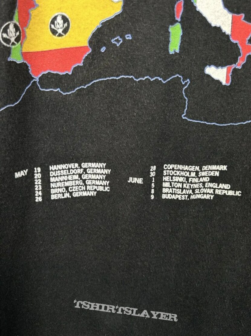 Metallica Nowhere else To Roam 1993 Eu Tour Tee