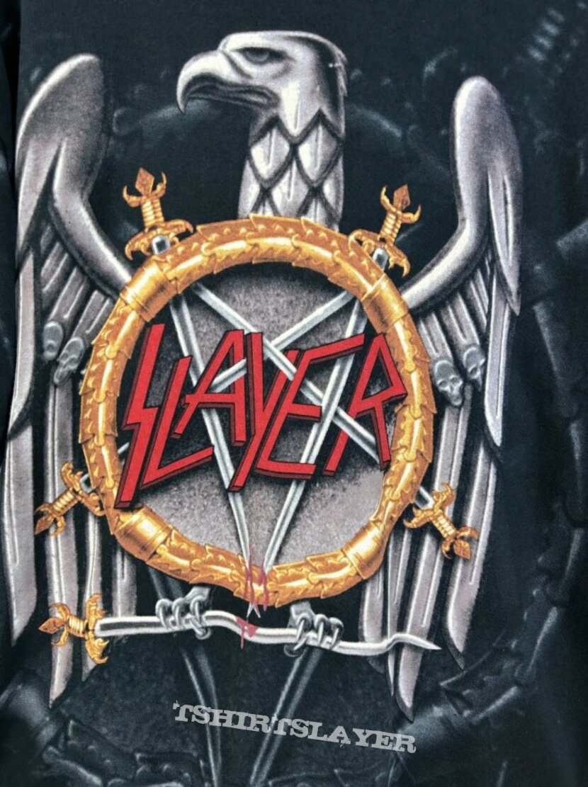  2004 Slayer Liquid Blue AOP Eagle Tee