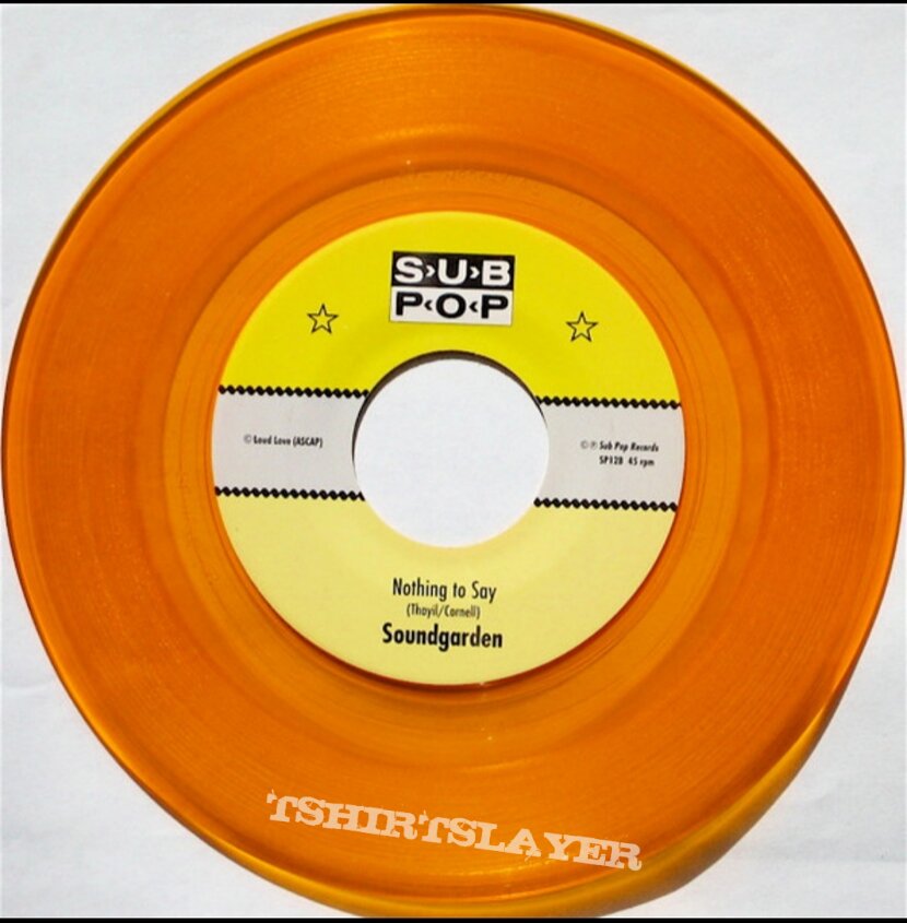 Soundgarden - Hunted Down b/w Nothing to Say 2010 Limited Edition 5475 copies,reissue, Orange Translucent Vinyl for the R.S.D. Includes voucher with code to download mp3&#039;s of the 2 tracks Fold over picture sleeve Sub Pop Alternative Rock Grunge M.35