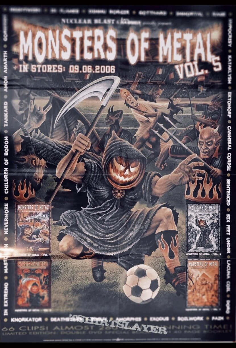 Amorphis Monsters of Metal vol.5 promo Poster 2006 Nuclear Blast 85x60 Viking Power Symphonic Heavy Thrash Death Black Metal Metalcore -5 Amorphis Monsters of Metal vol.5 promo Poster 2006 Nuclear Blast 85x60 Viking Power Symphonic Heavy Thrash Death Black Metal Metalcore -5