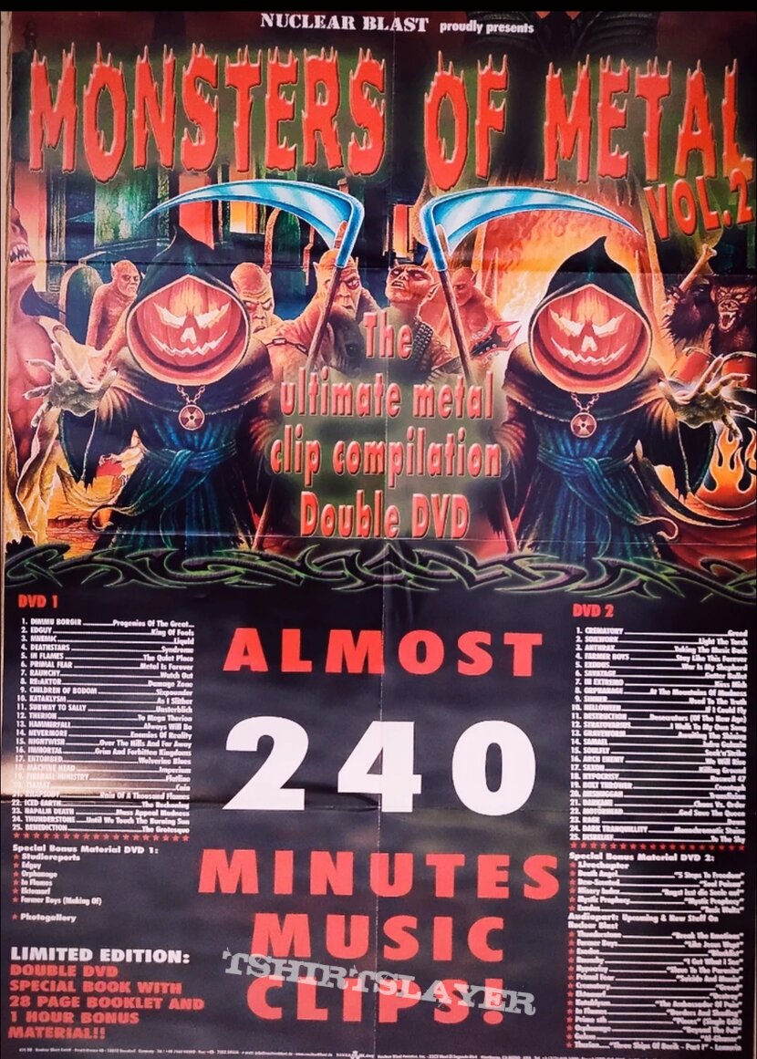 Monsters of Metal vol.2 promo Poster 2004 Nuclear Blast 85x60 Heavy Death Black Metal -5