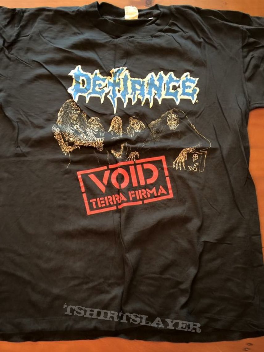 Defiance Void Terra Firma US Tour 1990 Original Shirt 