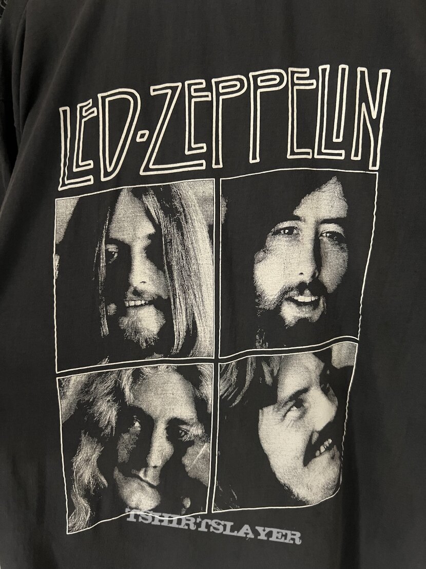 Top Shirt - 1990&#039;s Led Zeppelin &quot;Photo Group&quot; Bootleg Merchandising Graphic T Shirt