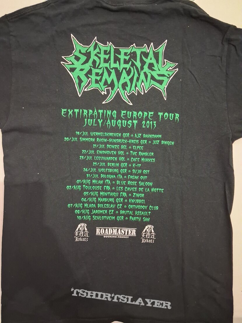 Skeletal remains besonders the flesh tour 2013 Skeletal remains besonders the flesh tour 2013