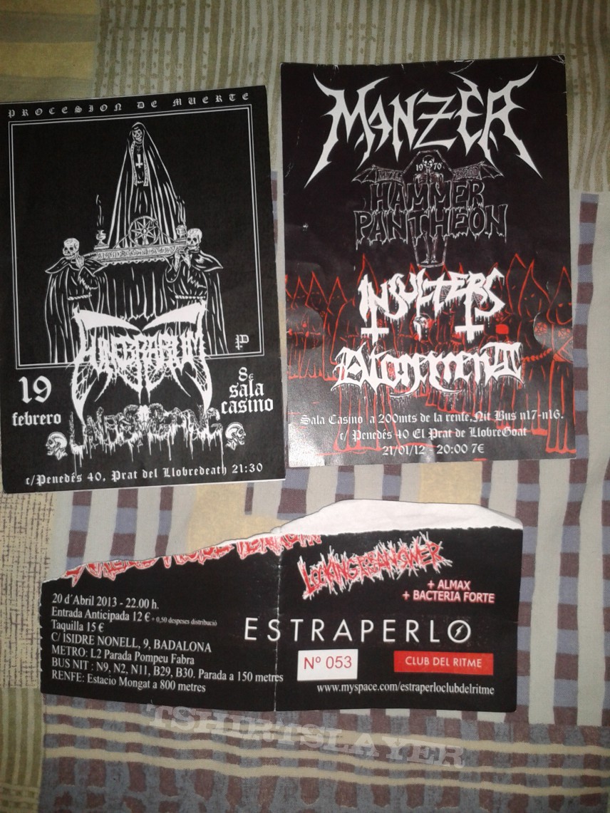 DISHAMMER Some ticket shows and flyers 