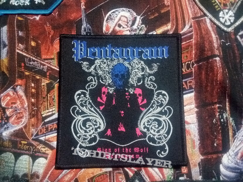 Pentagram - &quot;Sign Of The Wolf&quot; woven patch