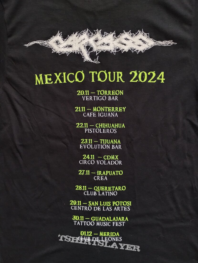 Carcass - "Symphonies of Sickness" Mexican Tour tshirt Carcass - "Symphonies of Sickness" Mexican Tour tshirt