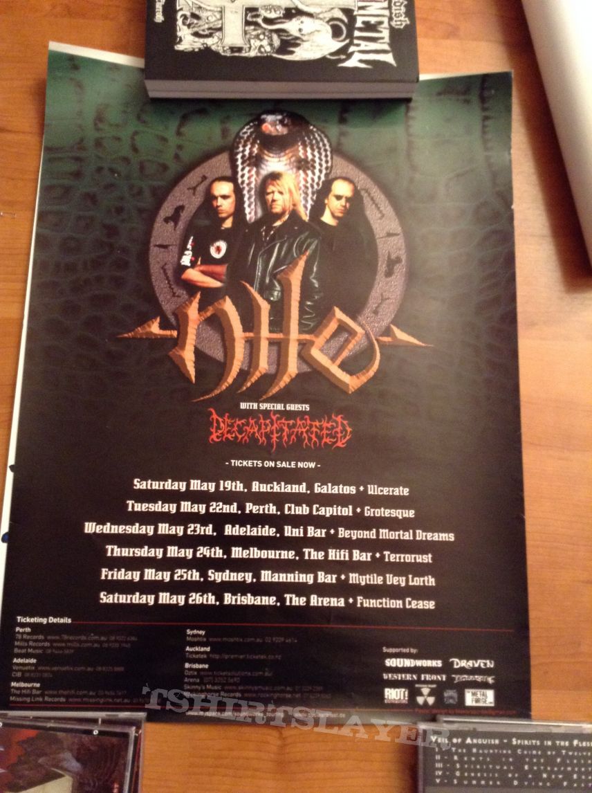 Nile, decapitated Australian tour 2007 poster