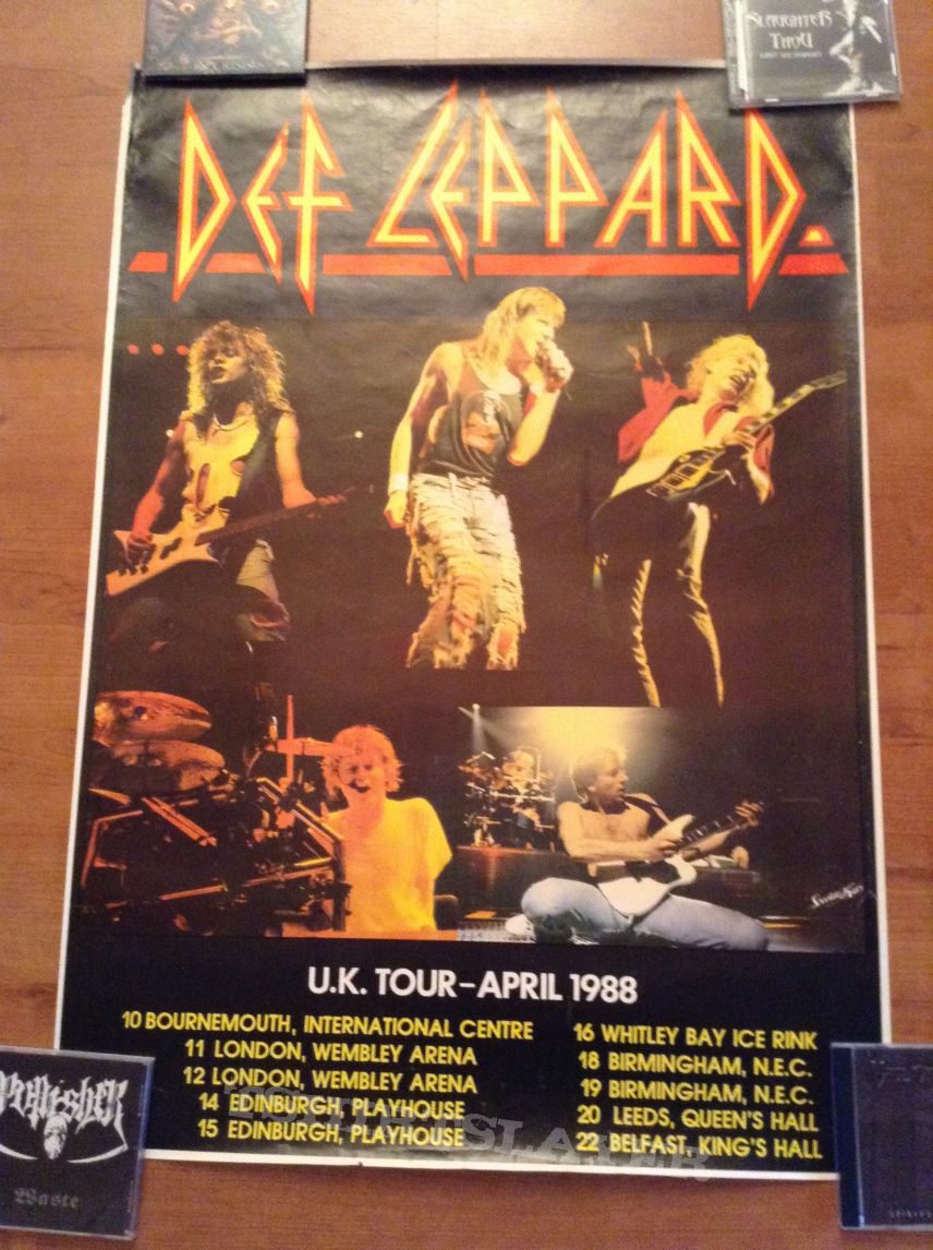 Def leppard poster UK LIVE 1988