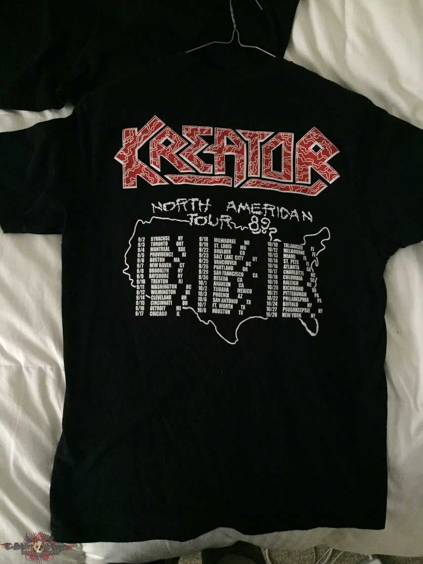 Kreator extreme tour shirts 1989 reprint