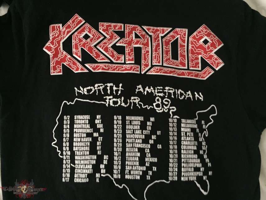 Kreator extreme tour shirts 1989 reprint