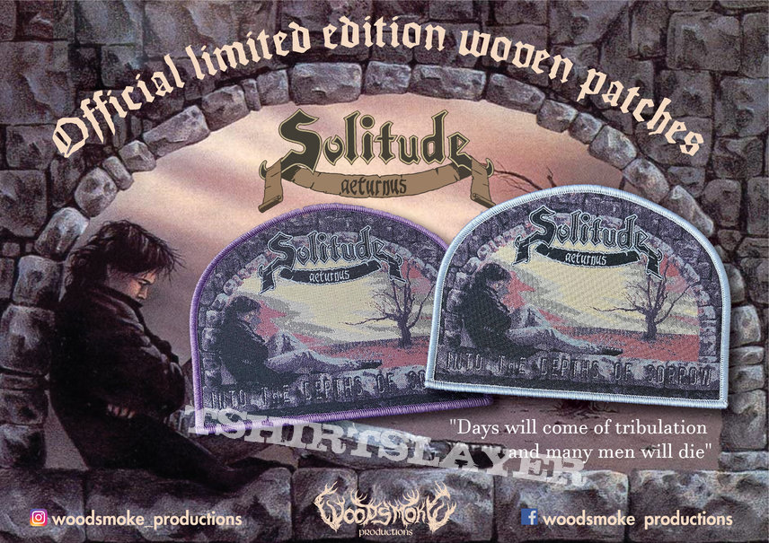 Solitude Aeturnus - Into The Depths Of Sorrow OFFICIAL woven patch