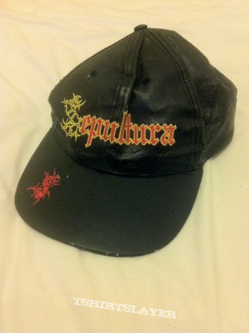 Sepultura faux leather cap