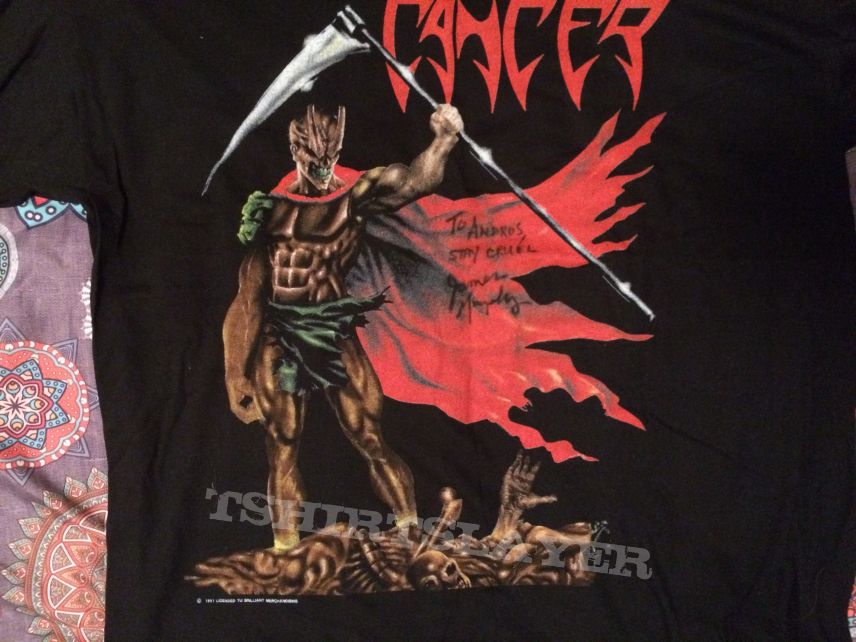 Cancer - &quot;Death shall rise&quot; Euro tour &#039;91 shirt