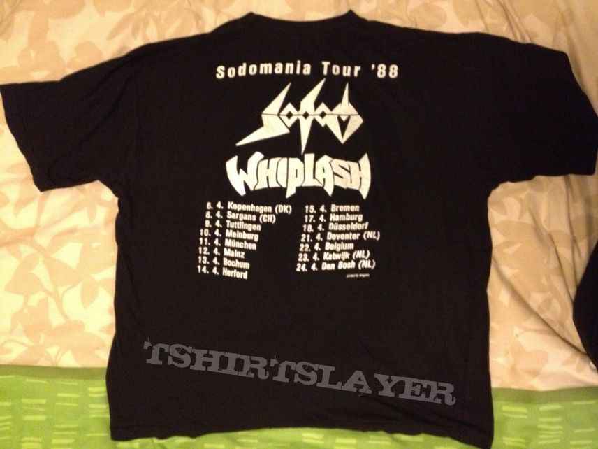 Sodom / Whiplash - Sodomania tour '88 | TShirtSlayer TShirt and ...
