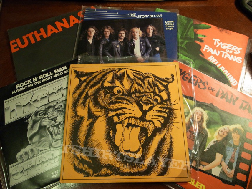 a few early Tygers of Pan Tang singles