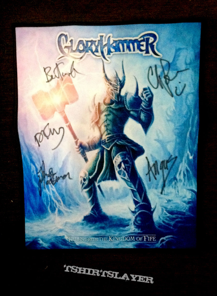 Gloryhammer backpatch autographed