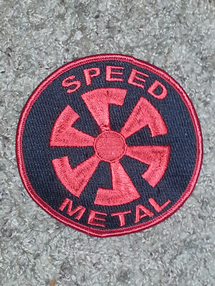 Banzai Records SPEED METAL SWIRL  embroidered patch 