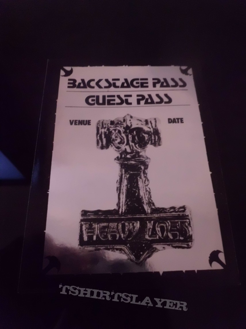 HEAVY LOAD BACKSTAGE PASS!
