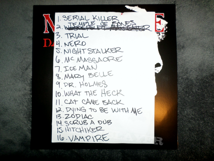 Macabre setlist &amp; guitar pick