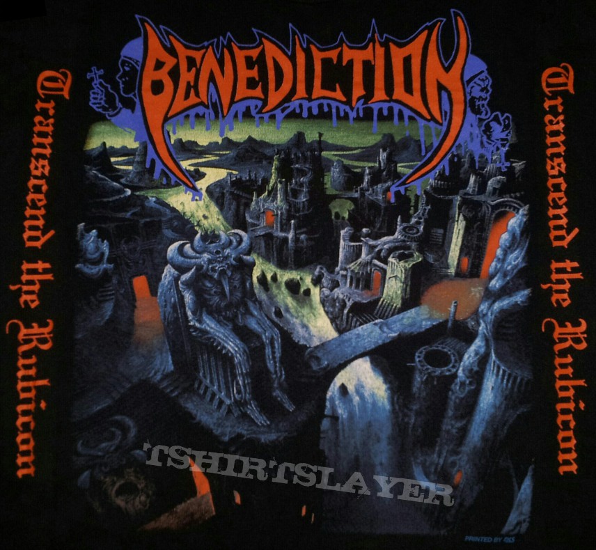BENEDICTION- TRANSEND THE RUBICON 1993 World Violation longsleeve. Dead Mint Conditions!   