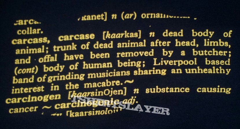 CARCASS- Head/Logos/Definition/Necroticism T-shirt 1991