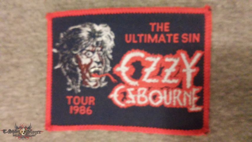 Ozzy Osbourne Ultimate Sin Tour 1986 patch