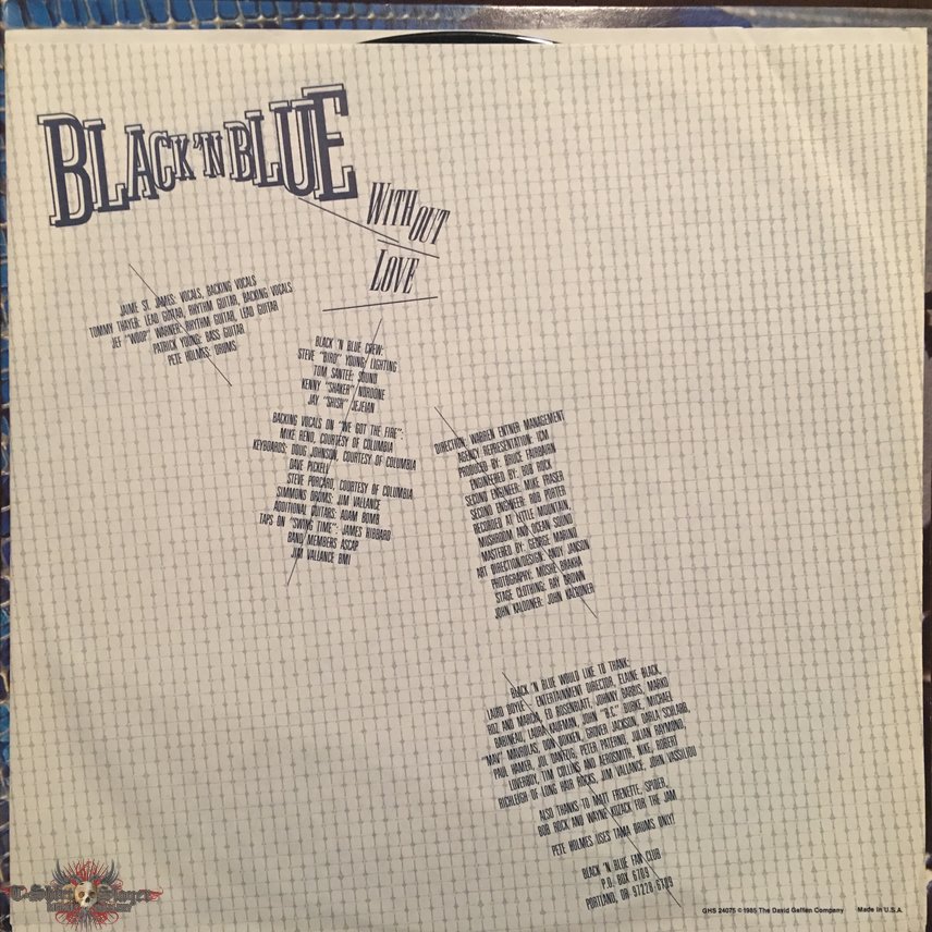 Black &#039;N Blue - Without Love (Promo Copy)