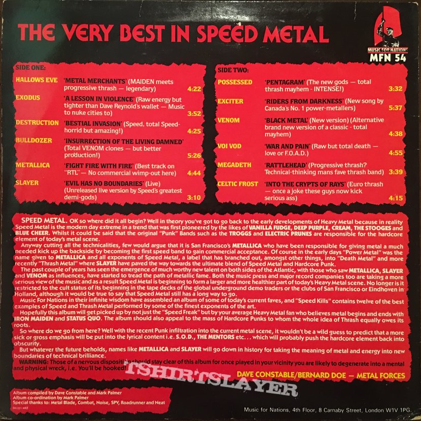 Hallows Eve Various Artists - Speed Kills: The Very Best in Speed Metal