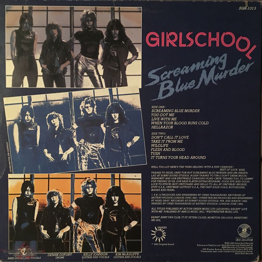 Girlschool - Screaming Blue Murder