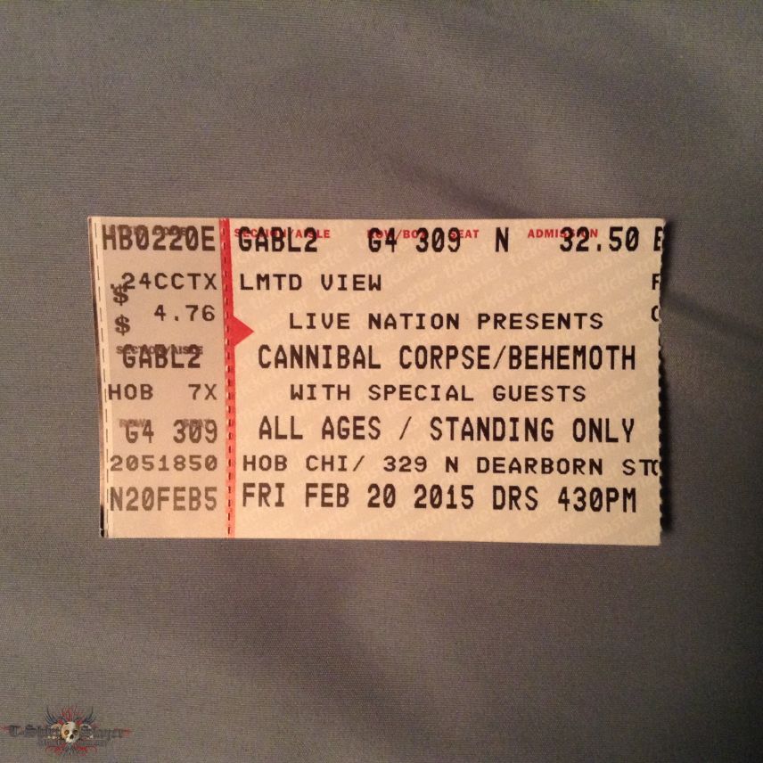 Cannibal Corpse/Behemoth Ticket
