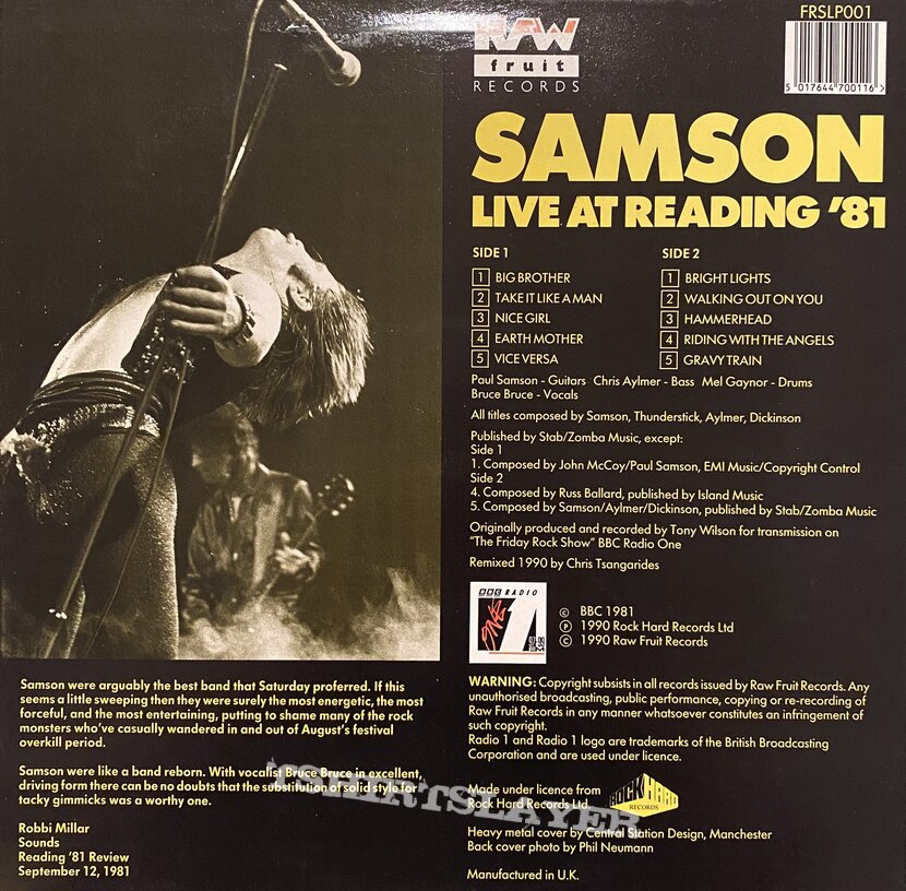 Samson - Live at Reading ‘81