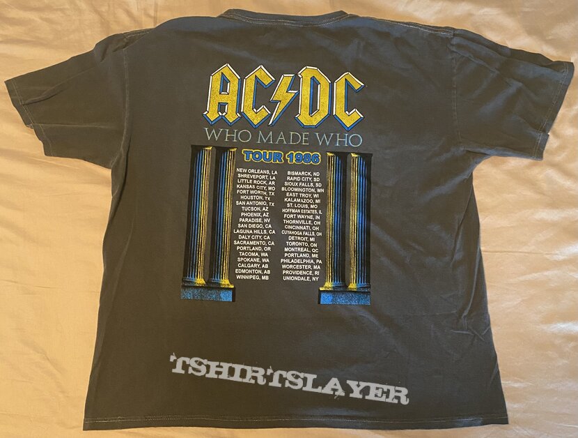 AC/DC - Who Made Who Tour 1986 shirt