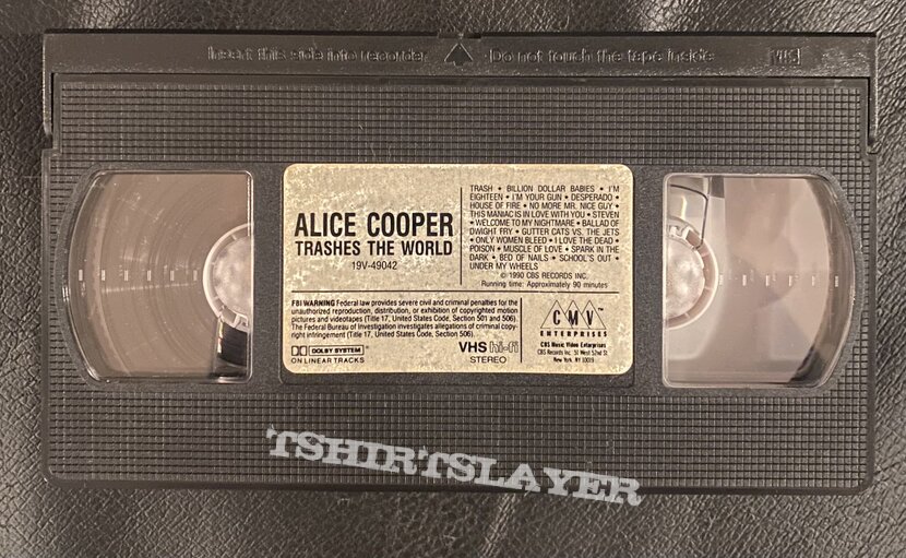 Alice Cooper - Trashes the World VHS