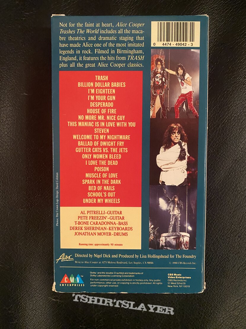 Alice Cooper - Trashes the World VHS