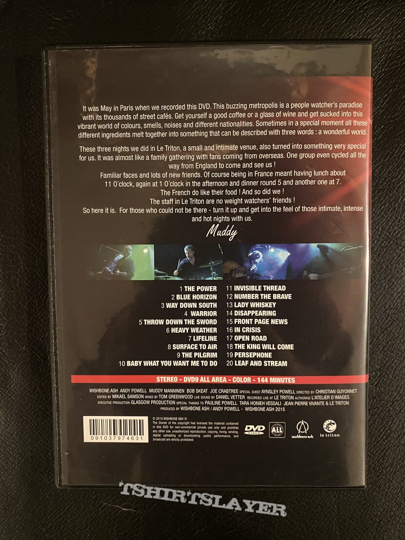 Wishbone Ash - Live in Paris 2015 DVD