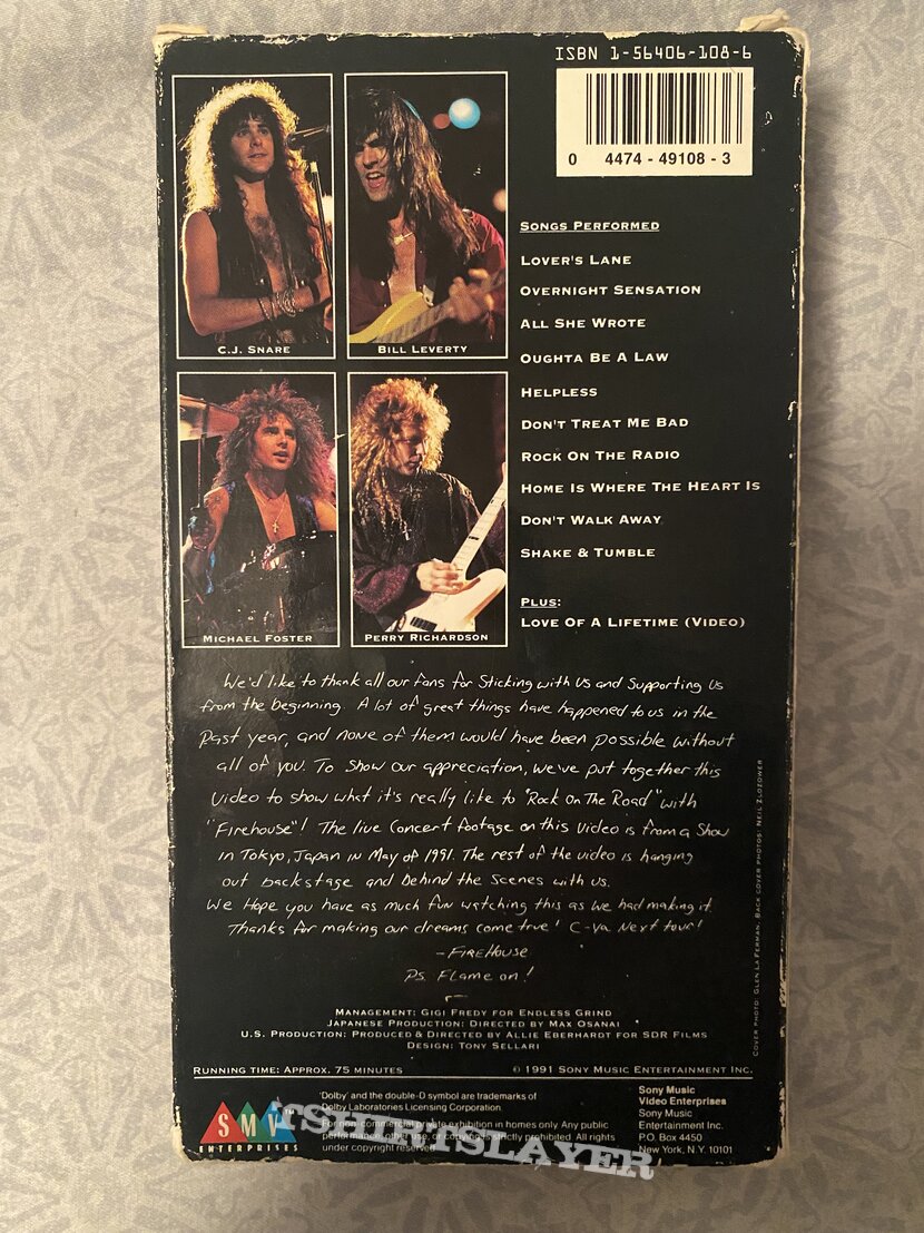 Firehouse - Rock on the Road VHS
