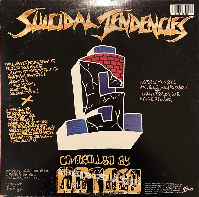Suicidal Tendencies - Controlled by Hatred / Feel like Shit…Deja Vu Suicidal Tendencies - Controlled by Hatred / Feel like Shit…Deja Vu