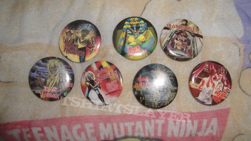 Vintage Iron Maiden buttons