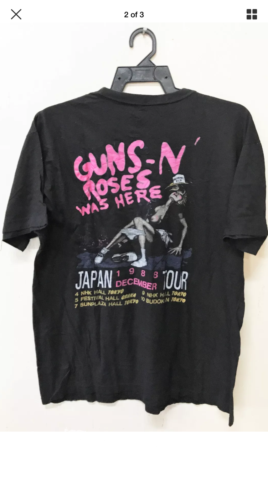 Guns N' Roses 1988 Japan tour Tシャツ ビンテージ - Tシャツ